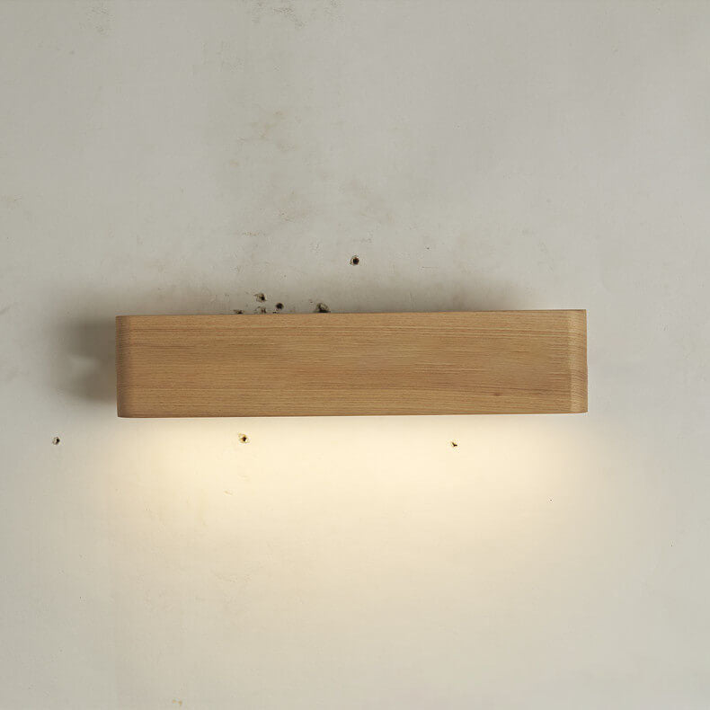 Rotatable Long Bar Wood Acrylic LED Wall Sconce Lamp