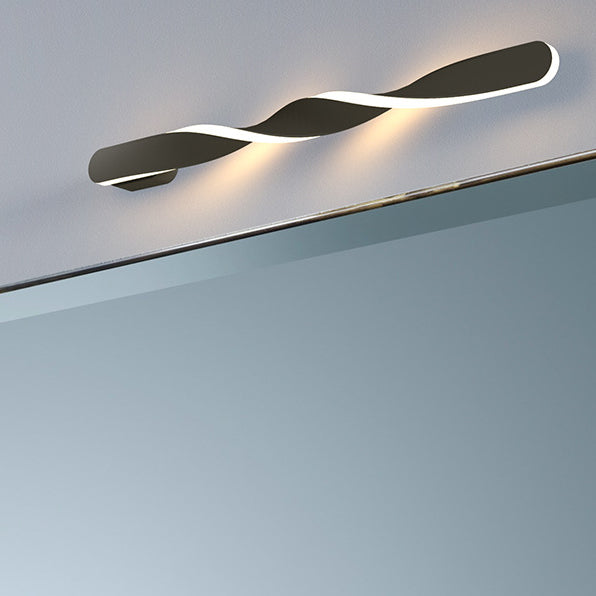 Long Oval Spiral Aluminum Silicone LED Wall Sconce Lamp