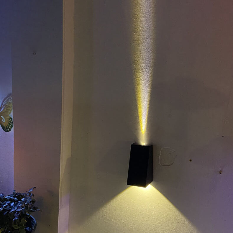 Solar Trapezoid Outdoor Waterproof LED Wall Sconce Lamp