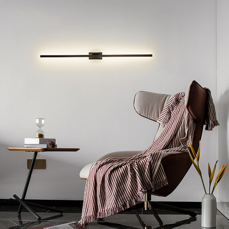 Black Linear LED Mirror Front Light Wall Sconce Lamps