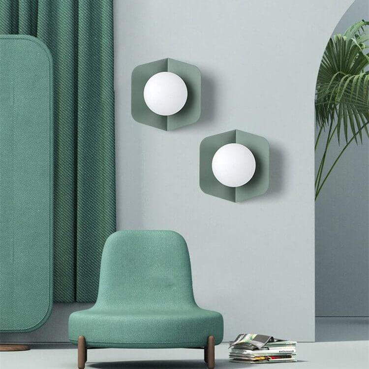 Nordic Globe Glass Ball 1-Light Wall Sconce Lamp