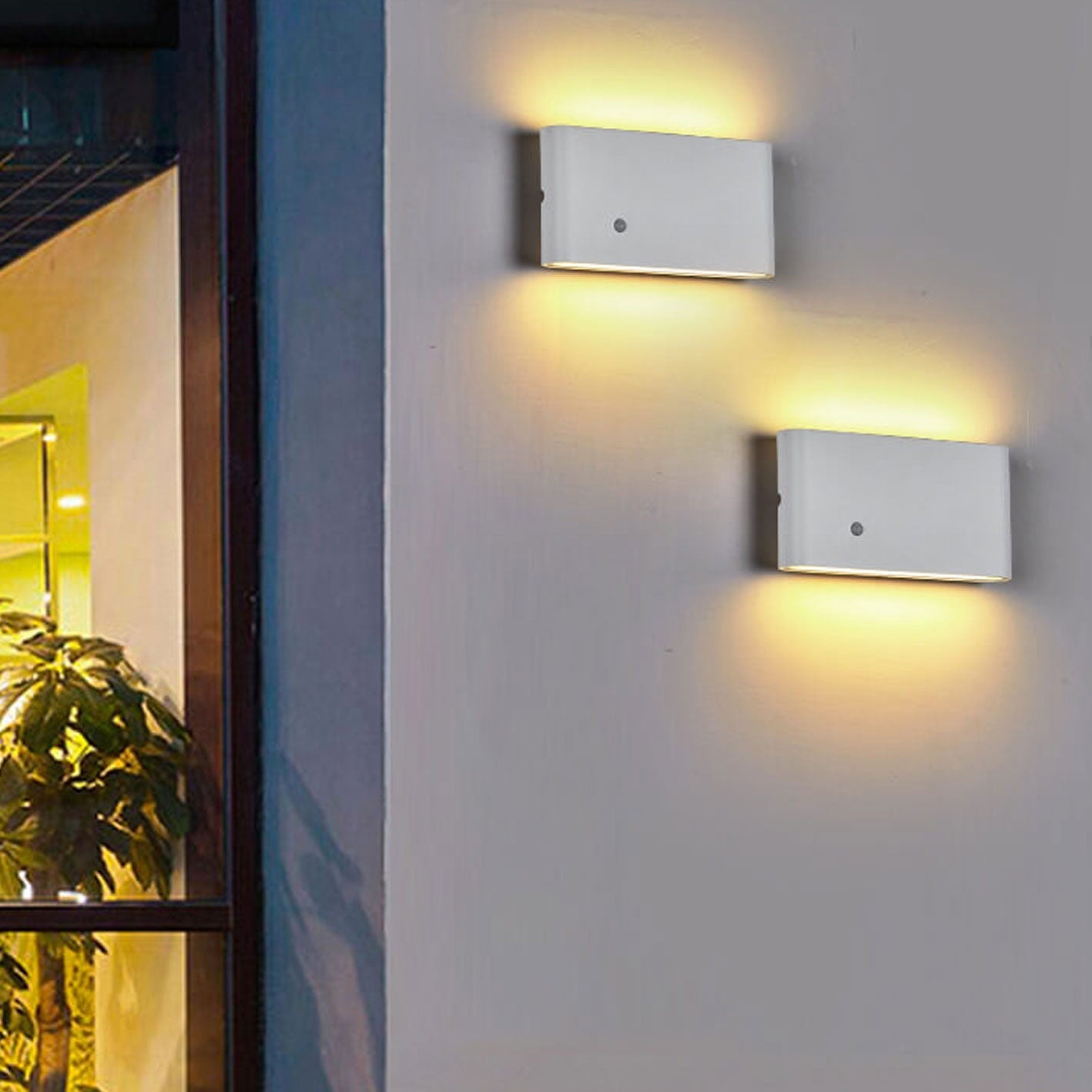 Human Rechargeable Magnetic LED Outdoor Wall Sconce Lamp