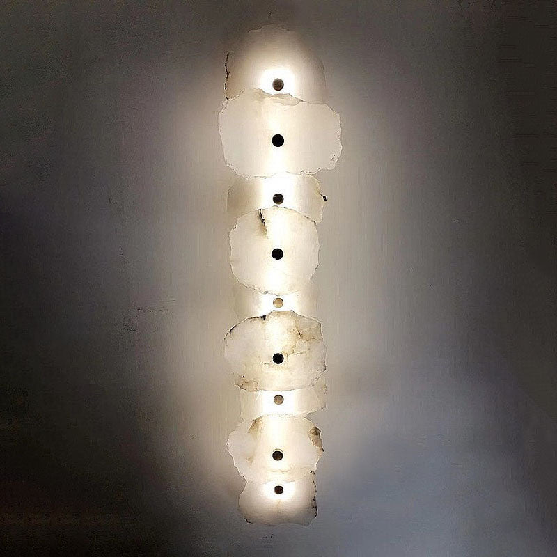 Chinese Rectangular Lucite Iron LED Wall Sconce Lamp