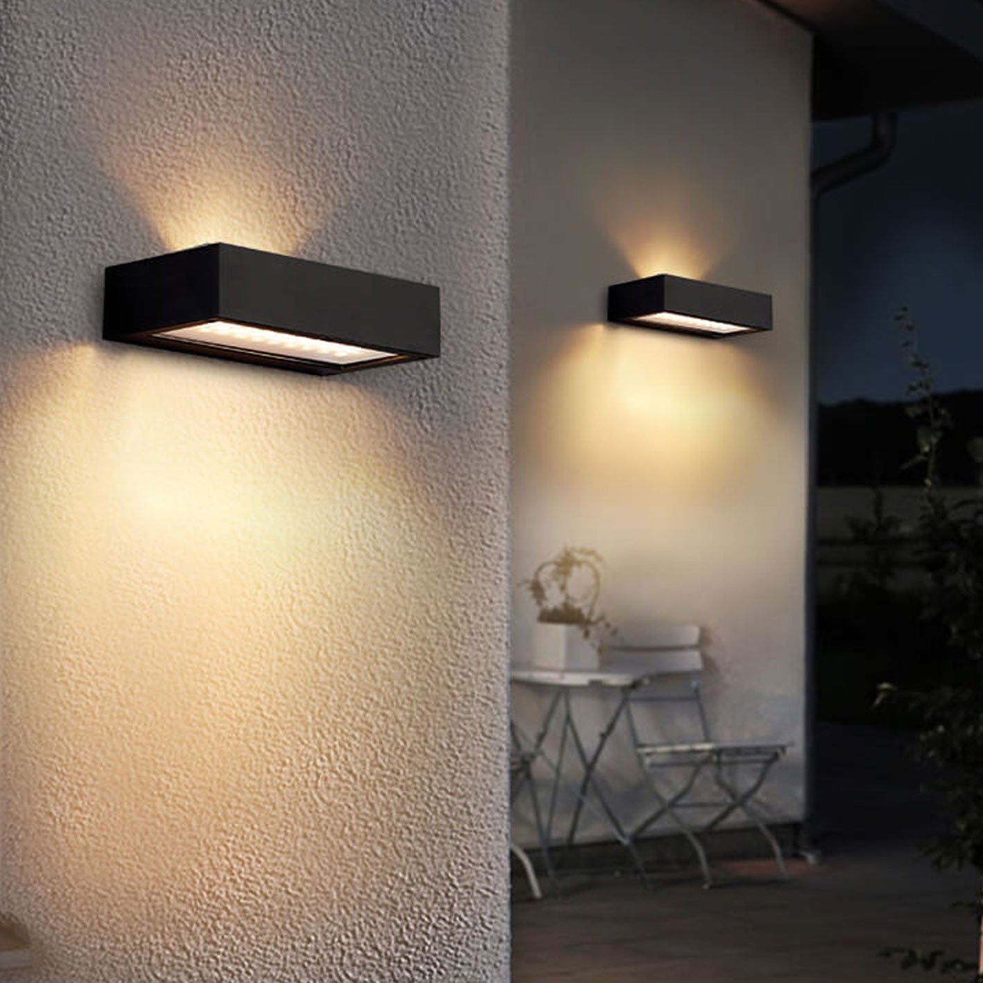 Outdoor Solar Remote Control Timing LED Wall Sconce Lamp
