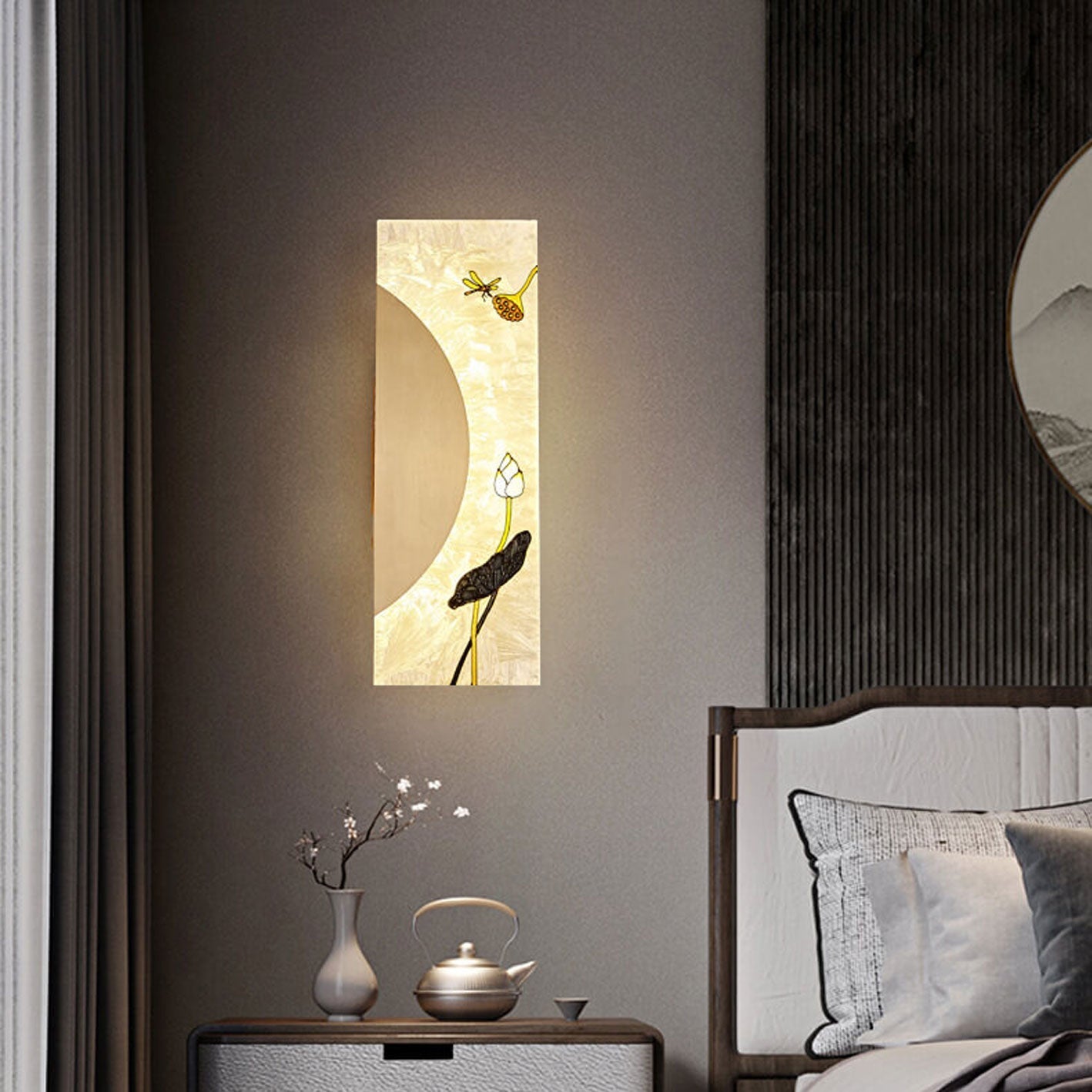 New Copper Ultra Thin Mural Design LED Wall Sconce Lamp