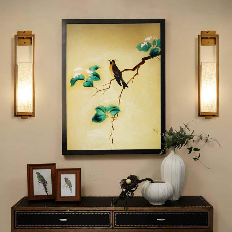 Classical Minimalist Iron Cloth 1-Light Wall Sconce Lamp