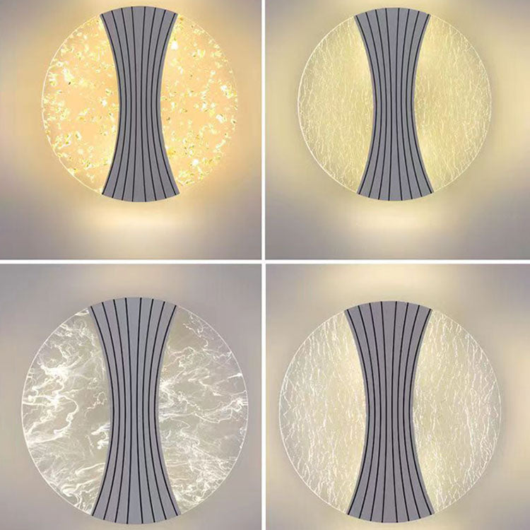 Round Diamond Hardware Acrylic LED Wall Sconce Lamp
