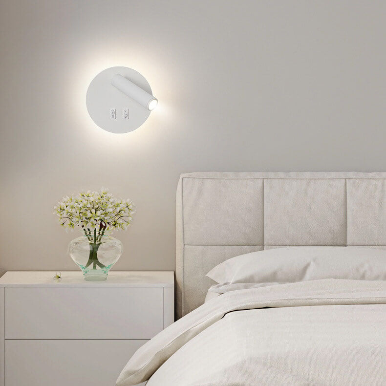 Simplicity Aluminum Rotate Circular LED Wall Sconce Lamp