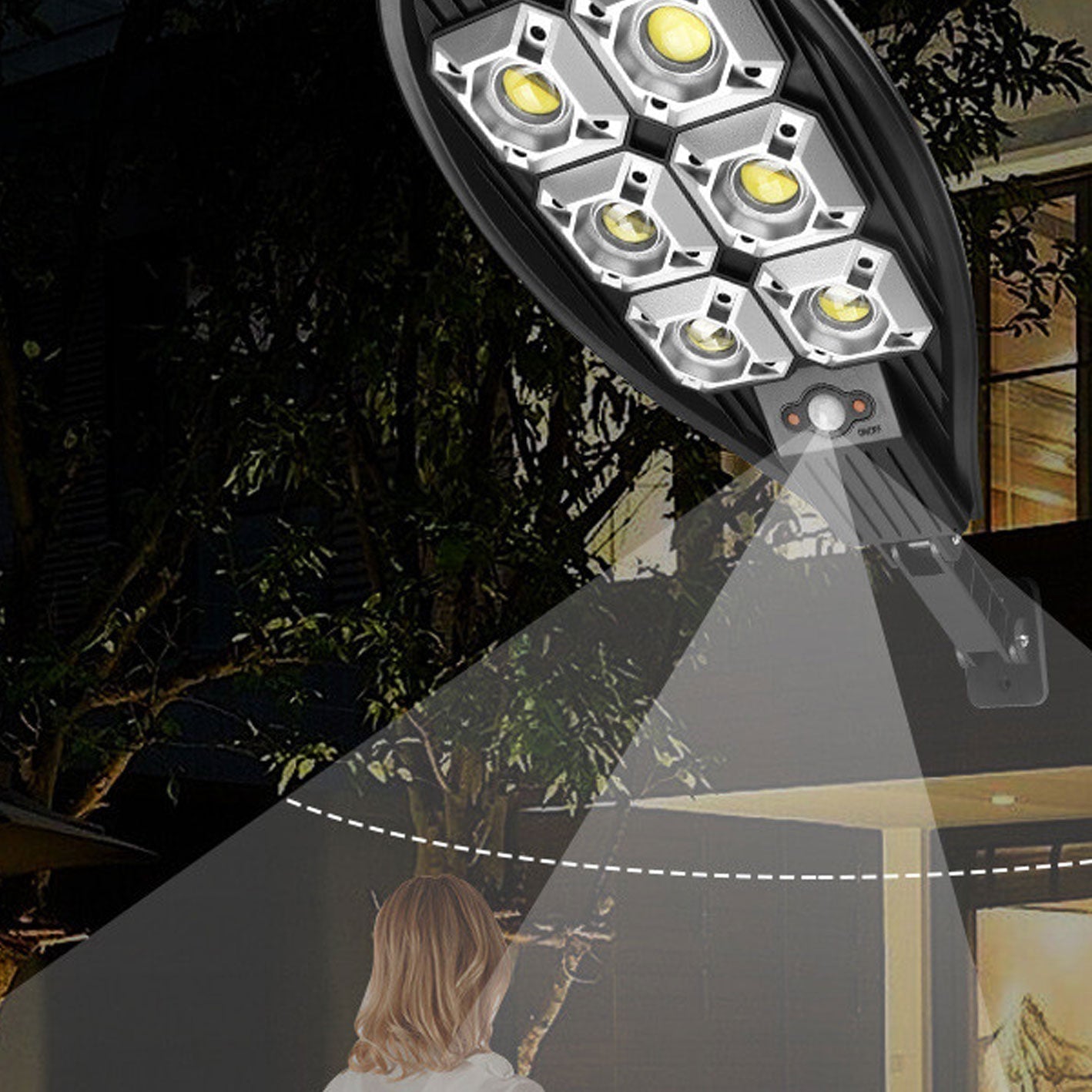 Solar Sword Design LED Outdoor Garden Wall Sconce Lamp