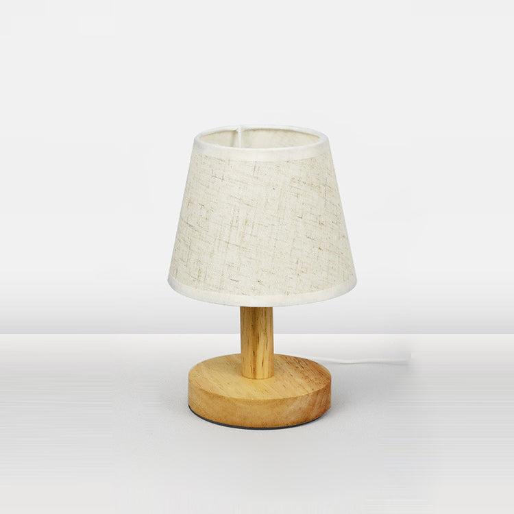 Contemporary Fabric Wood Table Lamp