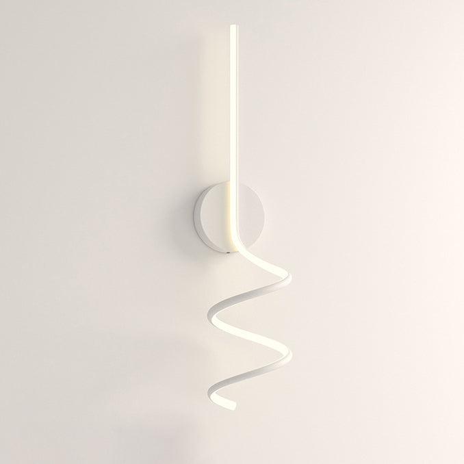 Modern Minimalist Spiral Aluminum Iron LED Wall Sconce Lamp