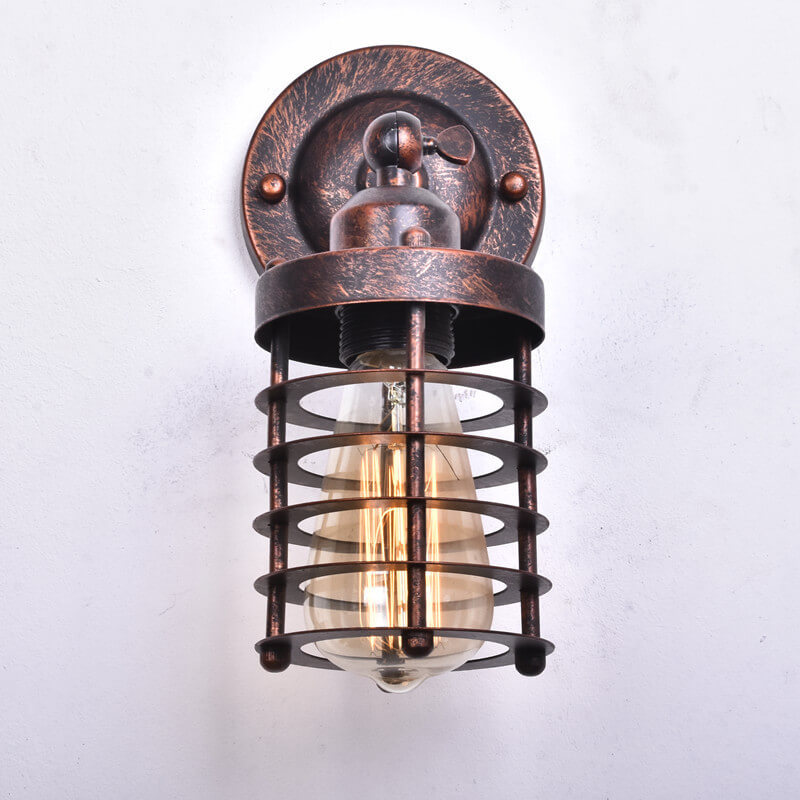 Northern Retro Wrought Iron 1-Light Wall Sconce Lamp