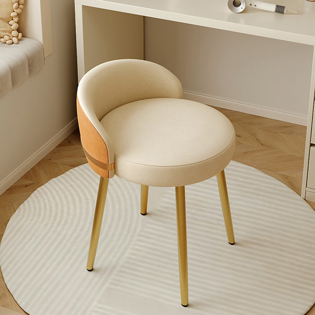 Contemporary Scandinavian Leather Vanity Stool