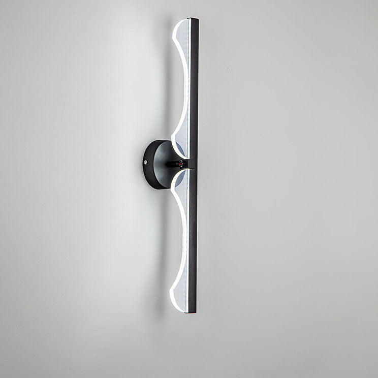 Long Wave Iron Aluminum Silicone LED Wall Sconce Lamp