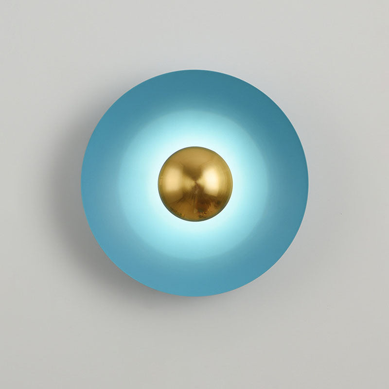 Macaron Flying Saucer Hardware LED Wall Sconce Lamp
