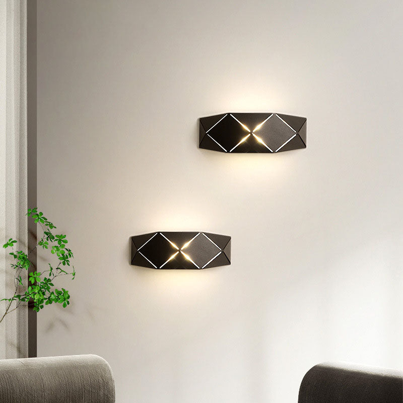 Nordic Iron Geometric Polyhedron LED Wall Sconce Lamp