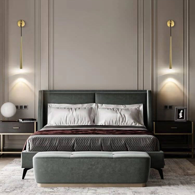 Minimalist Luxury Long Strip Gold 1-Light Wall Sconce Lamp