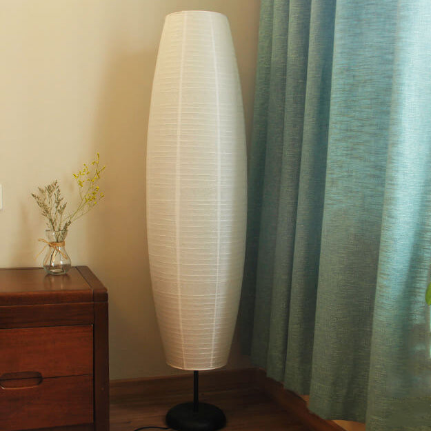Nordic Minimalist Rice Paper Column 2-Light Floor Lamp