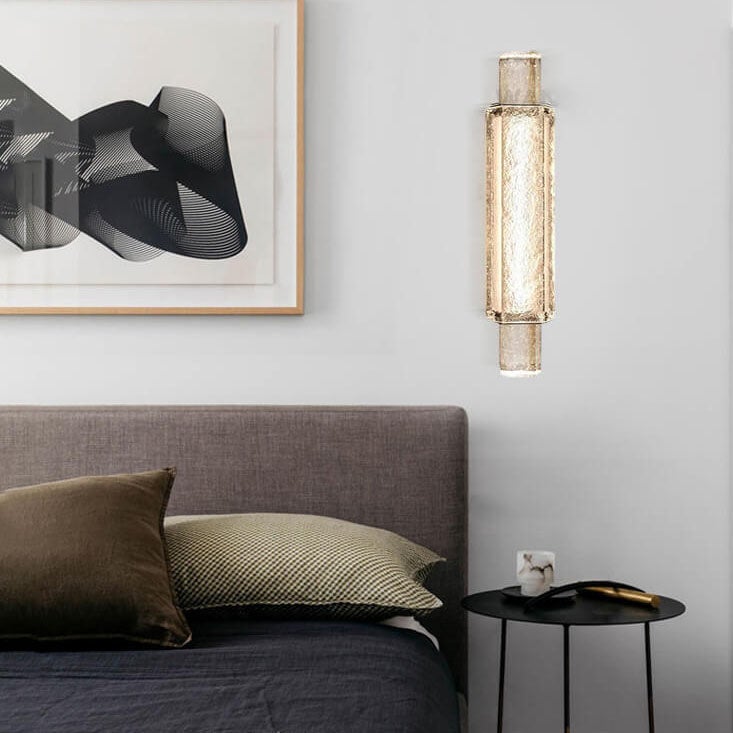 Bubble Glass Cylindrical 1-Light LED Wall Sconce Lamp