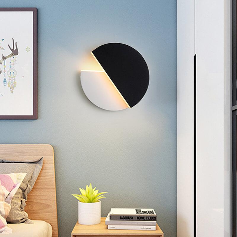Round Splicing 1-Light LED Rotatable Wall Sconce Lamp