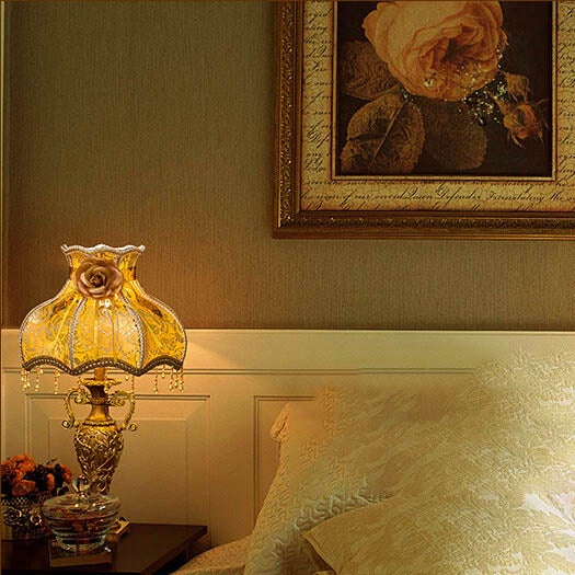 Vintage Fabric Table Lamp