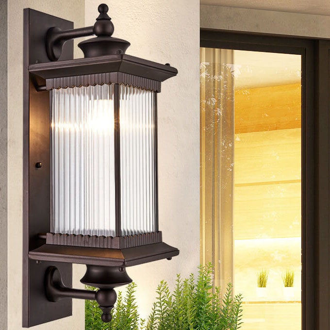 Rectangular 1-Light Outdoor Waterproof Wall Sconce Lamp