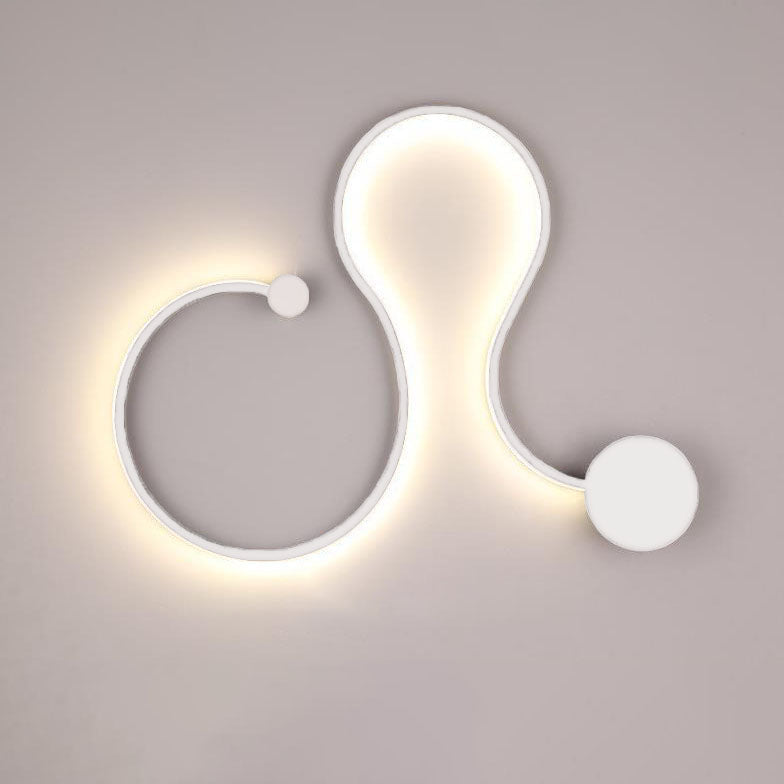 Long Snake Shaped 1-Light Curved LED Wall Sconce Lamp