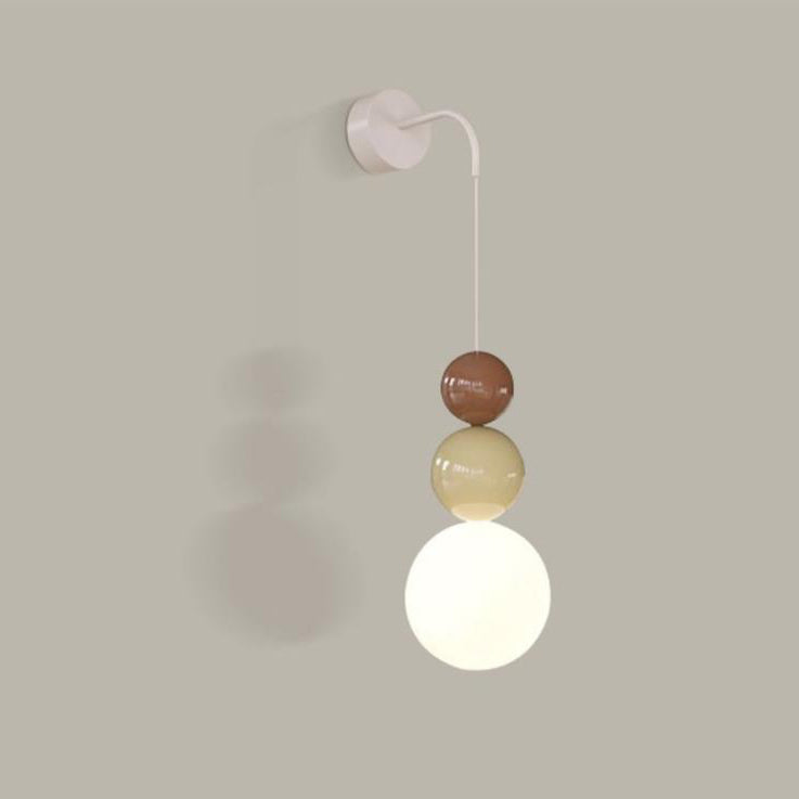 Minimalist Multi Orb Iron Plastic 1-Light Wall Sconce Lamp