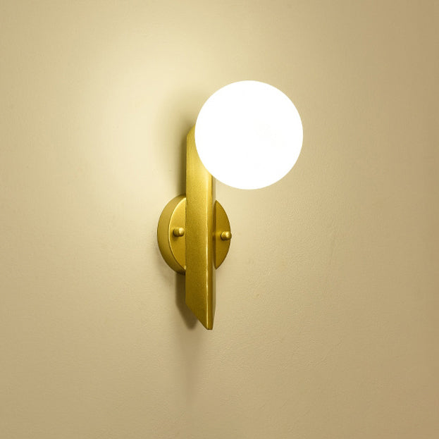 Scandinavian Strip Iron Glass 1-Light Wall Sconce Lamp