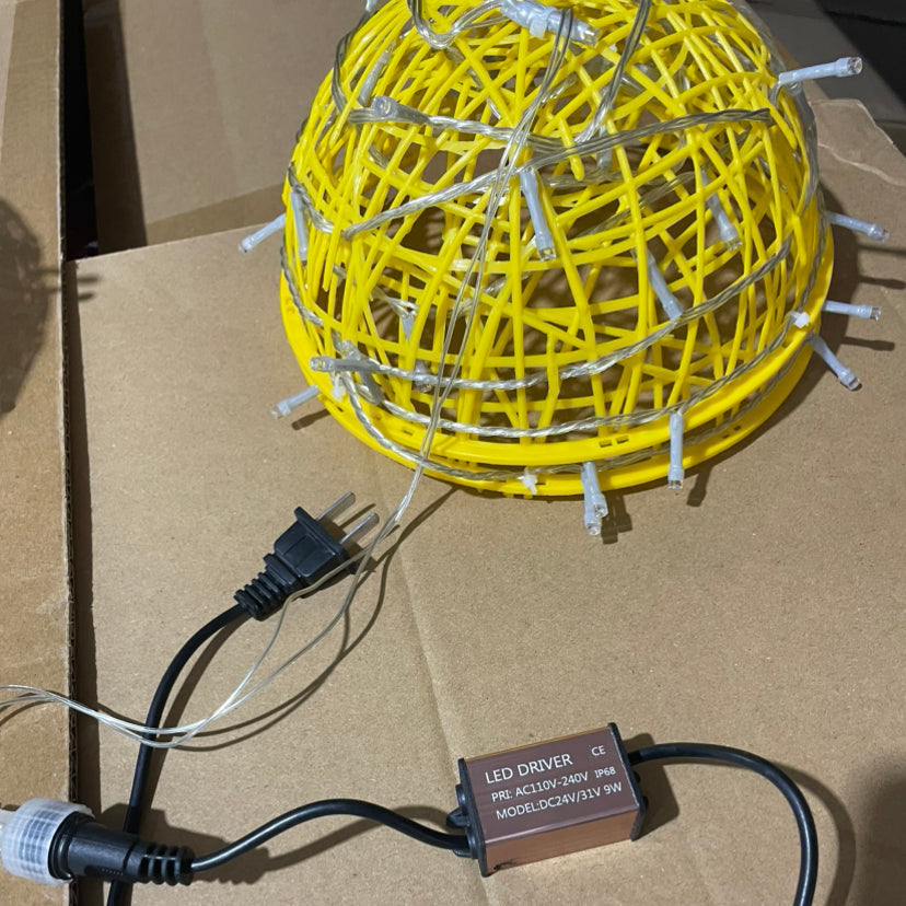 Solar Weaving Ball Outdoor Hanging Light