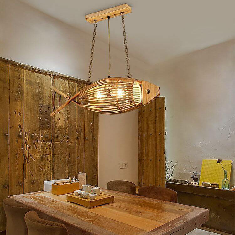 Vintage Bamboo Pendant Light