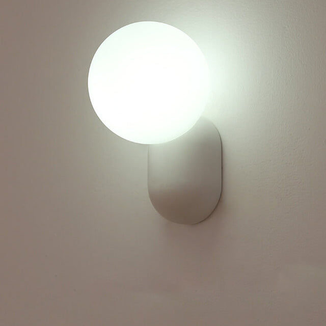 Macaron Style Resin Glass Ball 1-Light Wall Sconce Lamp