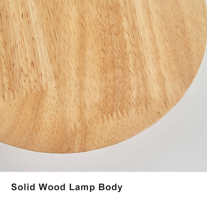 Wooden Circle LED Wall Sconce
