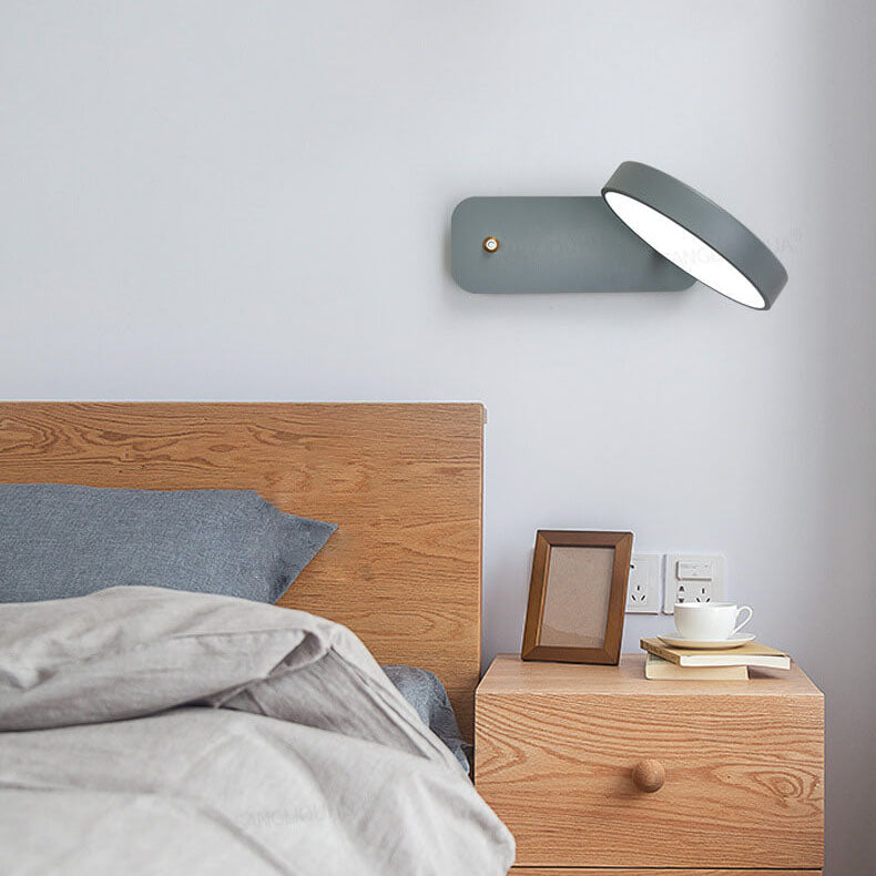 Nordic Round Rotatable Switch LED Reading Wall Sconce Lamp