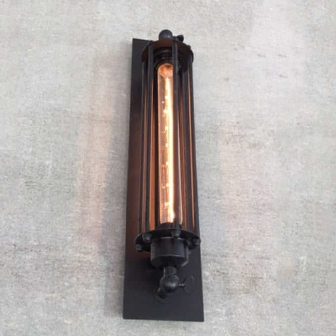 Rectangular Cylinder Iron 1-Light Wall Sconce Lamp