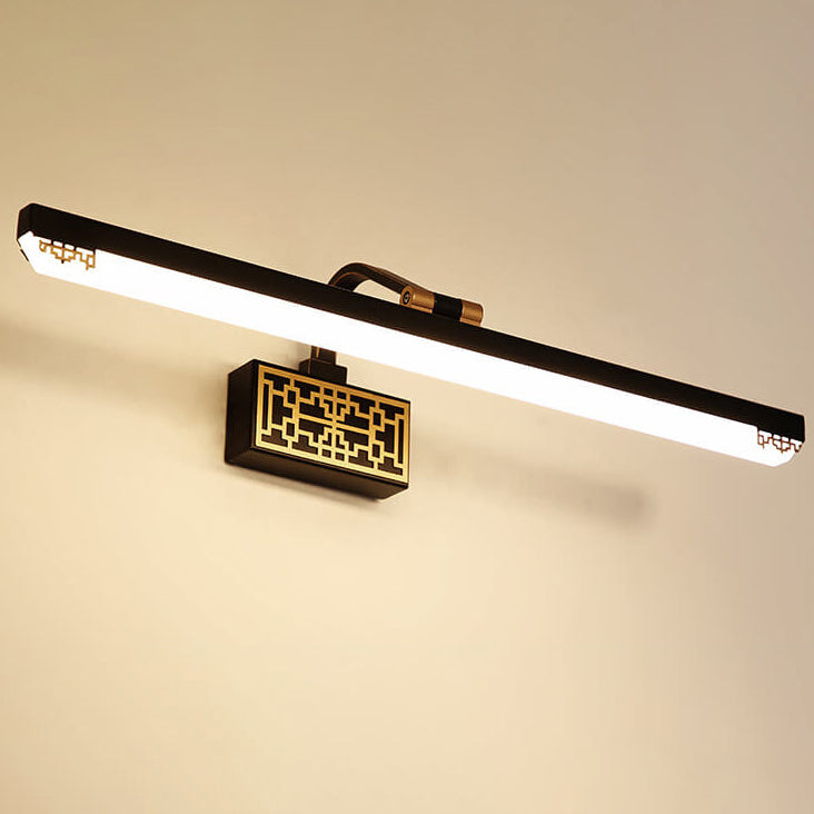 Chinese Iron Bar Rotating LED Mirror Front Wall Sconce Lamp