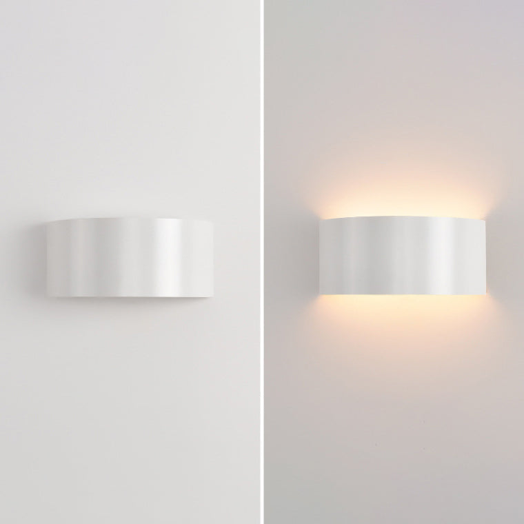 Modern Minimalist Half Round Iron LED Wall Sconce Lamp