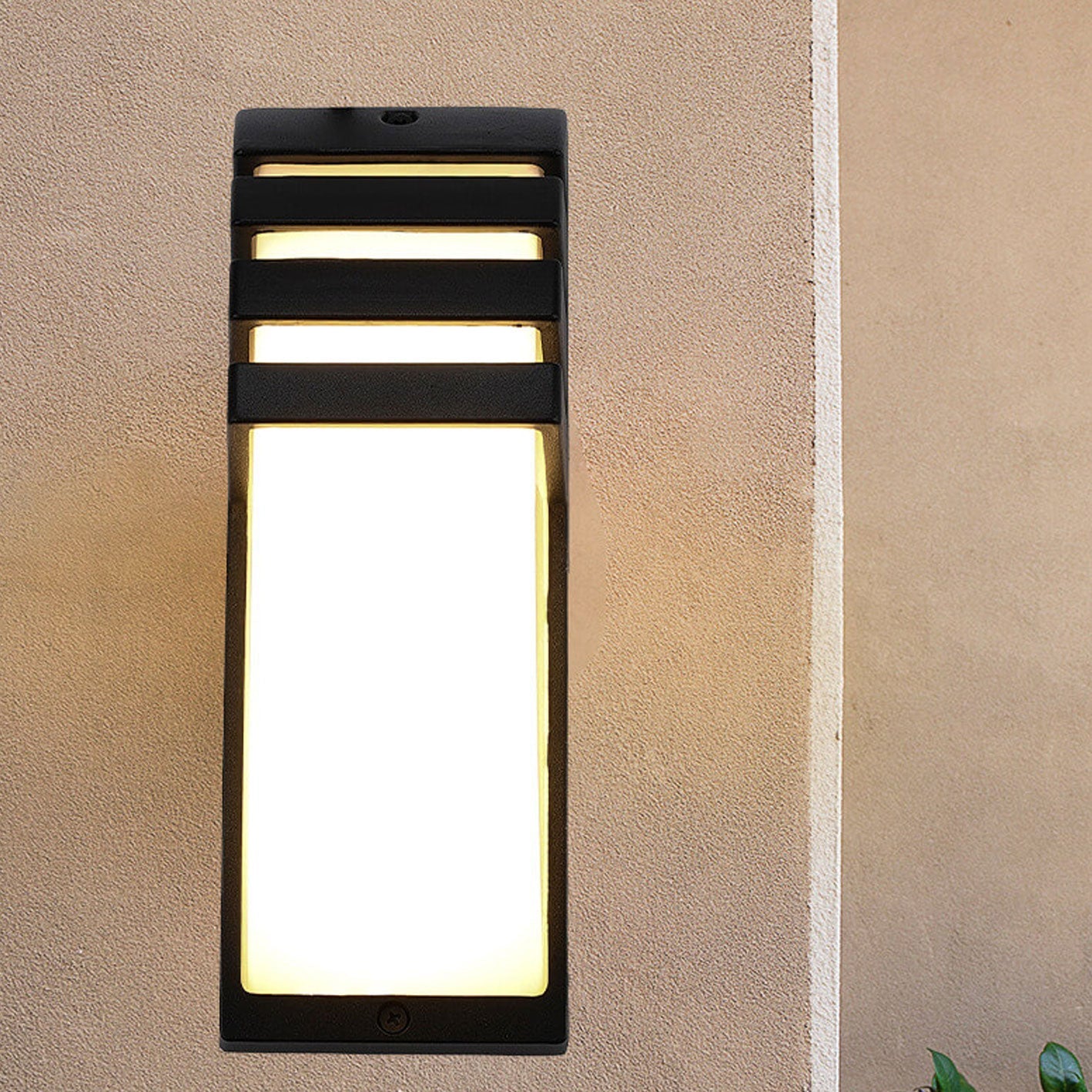 Outdoor Curved Geometric Waterproof LED Wall Sconce Lamp