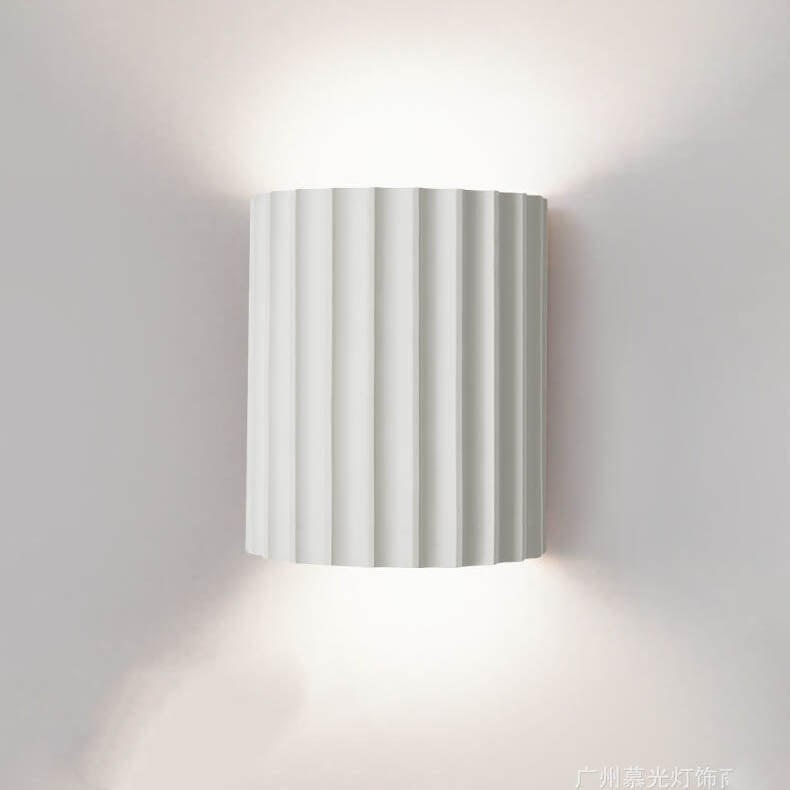 Macaron Striped Half Cylinder 1-Light Wall Sconce Lamp
