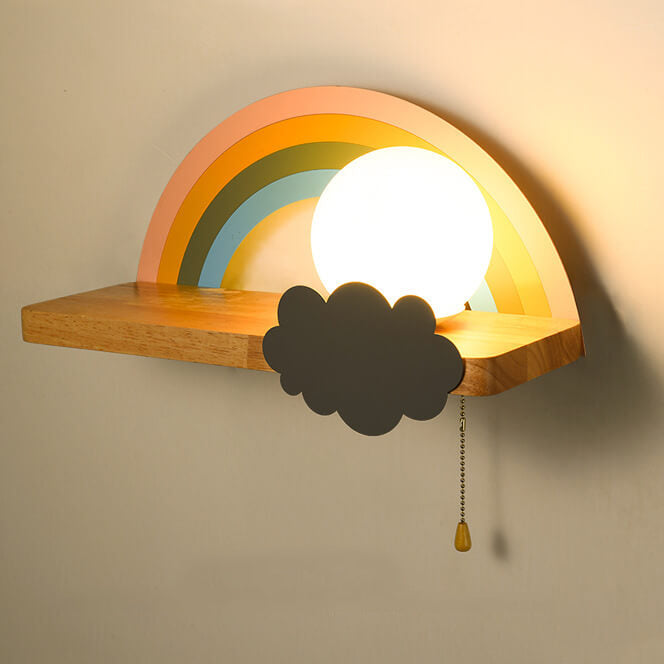 Nordic Cartoon Rainbow Kids Wall Sconce