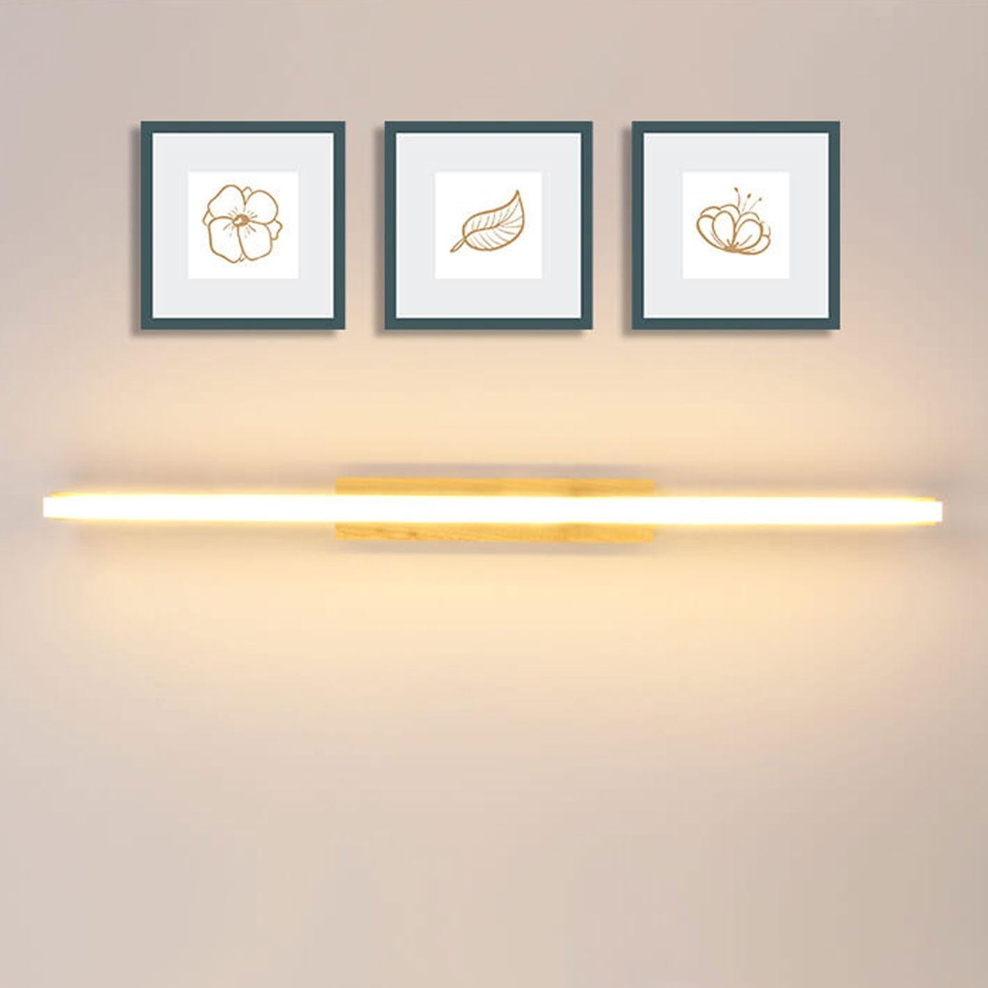Minimalist Log Strip Vanity Light LED Wall Sconce Lamp