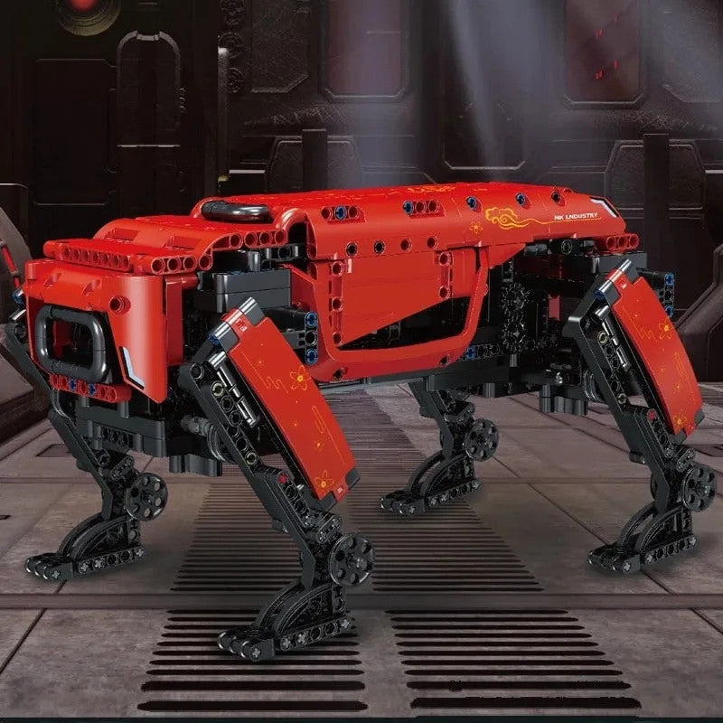 MOC Creator STEM Robot APP RC Red Dog Bricks Kids Toys