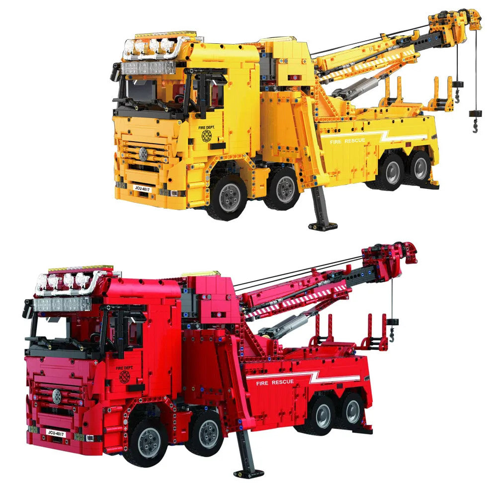 MOC Expert RC APP Rescue City Fire Truck Bricks Toys