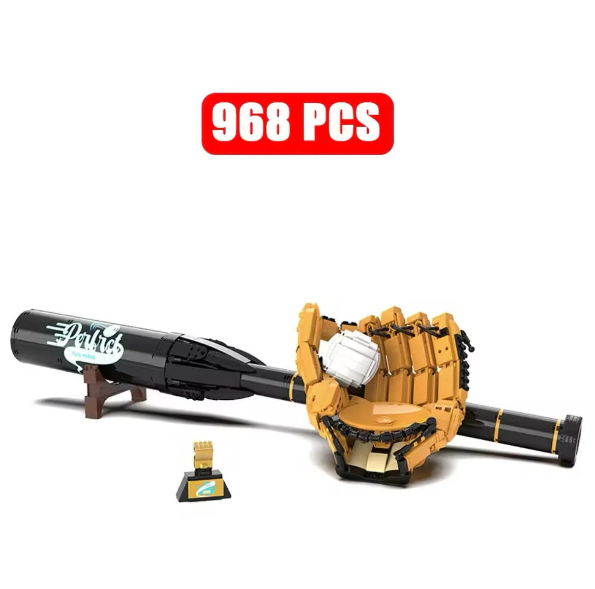 NEW Baseball Display Building Blocks Set Model Adults MOC Sports Memorabilia