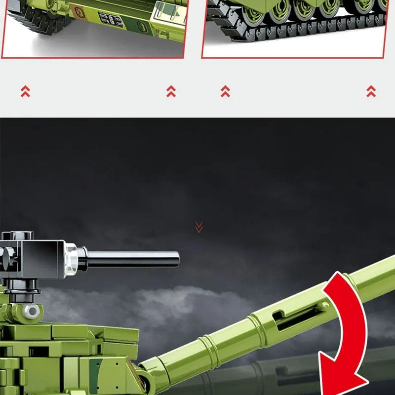 MOC Military WW2 TYPE 96 Main Battle Tank Bricks Toys