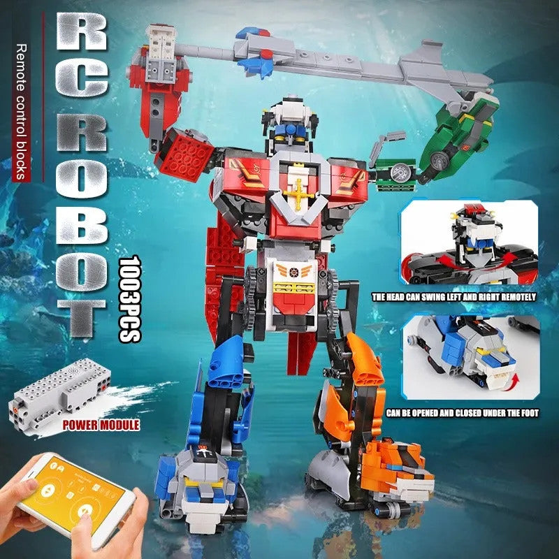 MOC Tech RC Motorized Transformer Beast Robot Bricks Toy