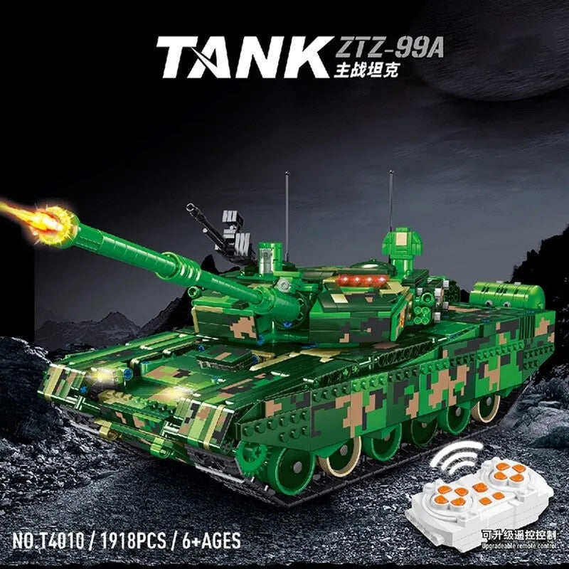 Military MOC 99A WW2 Main Battle Tank Bricks Toys