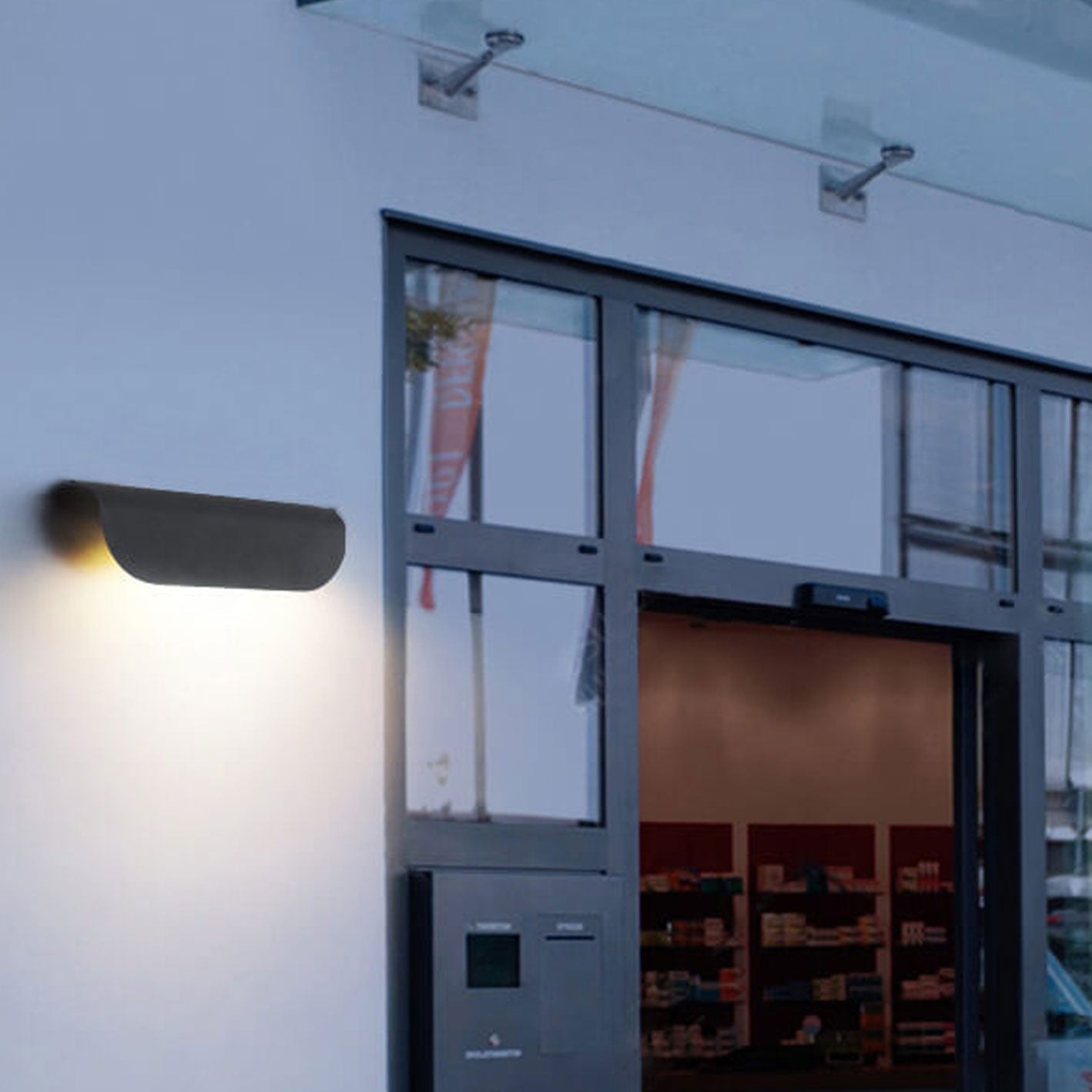 Outdoor Curved Waterproof LED Garden Wall Sconce Lamp