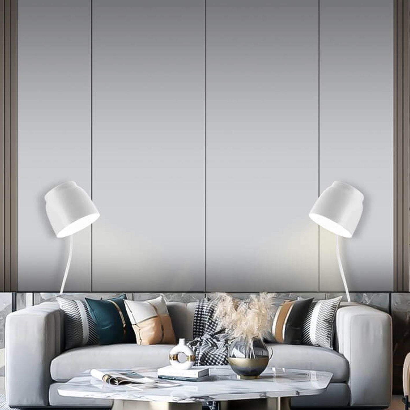 Minimalist Column Barrel Rotatable 1-Light Wall Sconce Lamp