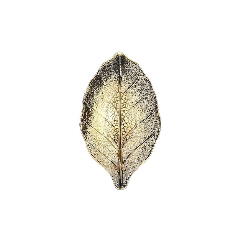 Aluminum Steel Leaf Glass 1/3/5-Light Wall Sconce Lamp